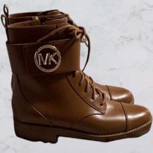 NWOT Michael Kors: TATUM Leather Ankle Combat Boots: Women's Size 7